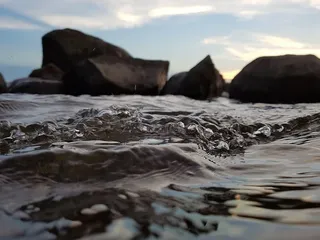 岩石形成，环绕，身体，水，自然，景观，海洋，海洋