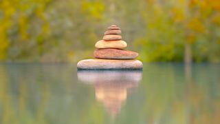 石头，河流，简单，美丽，层次，保持冷静，冷静，冷静