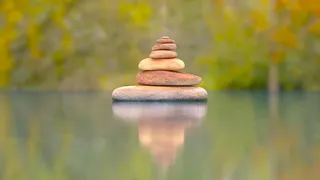 石头，河流，简单，美丽，层次，保持冷静，冷静，冷静