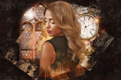 幻想, 肖像, 幻想肖像, 女性, 女人, 女孩, 年轻, 美