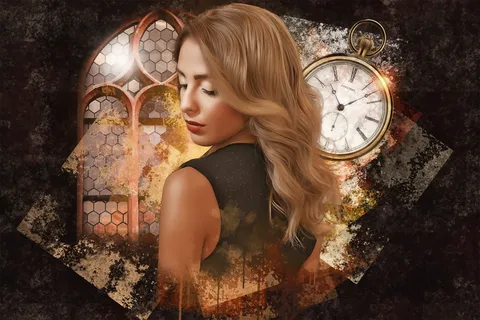 幻想, 肖像, 幻想肖像, 女性, 女人, 女孩, 年轻, 美