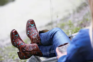 人, 棕色, 皮靴, Boots, 皮革, 女牛仔, 国家, 一个人