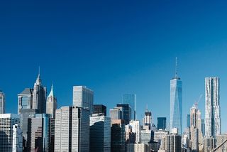 美国纽约市，纽约市，世界贸易中心，dom，城市景观，办公楼外部