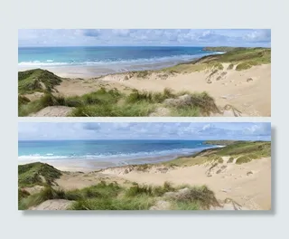 海滩，山，积云，雨云，积云，雨云，云，彭黑尔沙地，佩兰波特