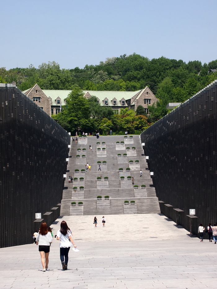 大学，梨花，女孩，学生，楼梯，梨花女子大学，首尔，韩国