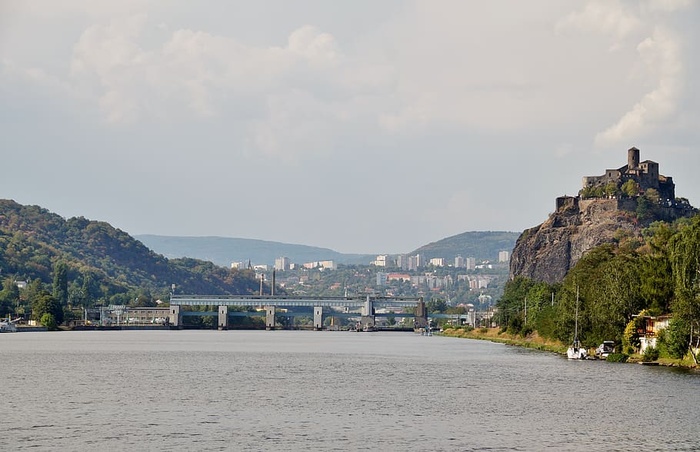 河流、易北河、ústínad labem、水流、城堡、圣埃科夫、航行、景观