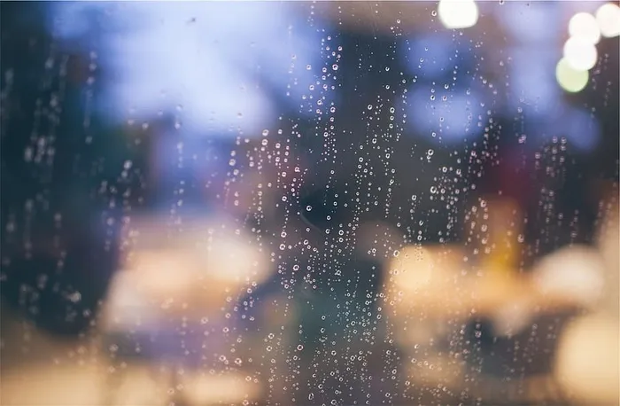 雨，雨滴，湿的，模糊的，窗户，水滴，玻璃-材料，水