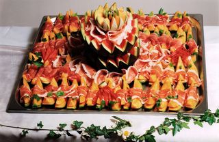 盘子，自助餐，吃，安排，食物，开胃，切，Wurstplate