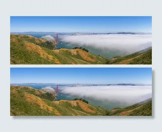 美国, 马林岬角, 阳光明媚, 旧金山, 金门, 桥, 海洋, 云