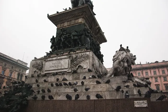 意大利，米兰，米兰大教堂，纪念碑，石头，米兰，雕像，纹理