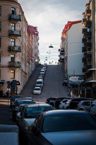 瑞典，哥德堡，宝马，垂直摄影，垂直摄影，街景，街景，街景摄影