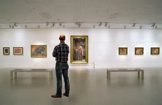 艺术、画廊、展览、绘画、男人、女人、雕像、灯光