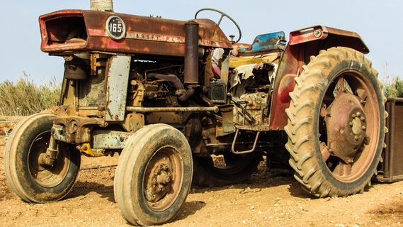 拖拉机，老旧，农业，生锈，机械，农村，农村