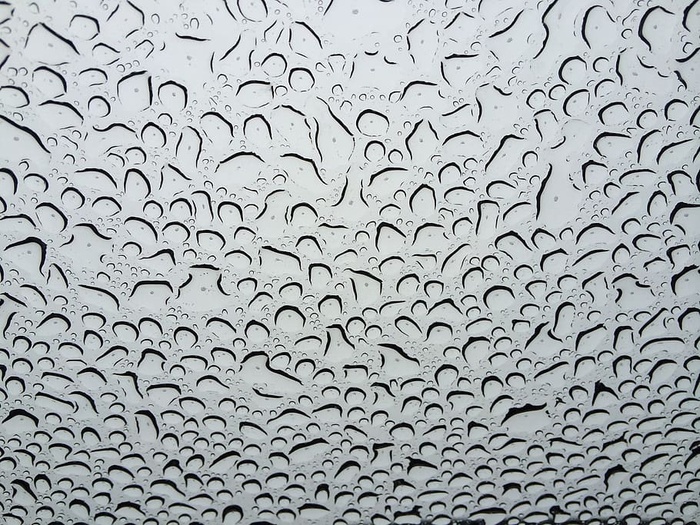 雨，窗户，雨滴，玻璃，表面，透明，水滴，全框