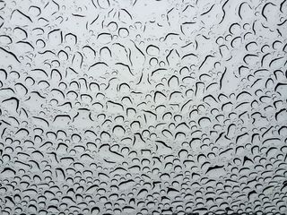 雨，窗户，雨滴，玻璃，表面，透明，水滴，全框