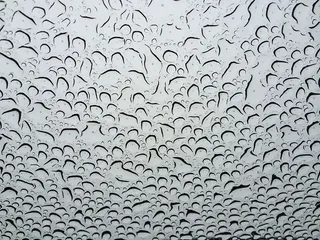 雨，窗户，雨滴，玻璃，表面，透明，水滴，全框