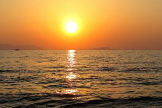 日落，海洋，太阳，旅行，海浪，海洋，自然，夏天