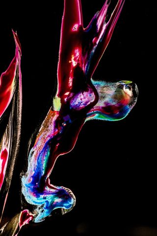 油漆、凝胶、艺术、菜鸟图库、黑色背景、医疗保健、多色、科学