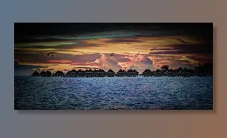 剪影，尼帕小屋，身体，水，尼帕小屋，水体，宝来宝来