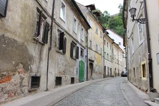 卢布尔雅那、胡同、房屋、假期、破旧、村庄、破旧、腐烂