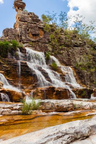河流，水，自然，户外，瀑布，湖泊，巴西，小溪