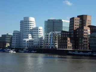 建筑, 建筑, 城市景观, 城市, 端口, 杜塞尔多夫, 海滨, 建筑外观