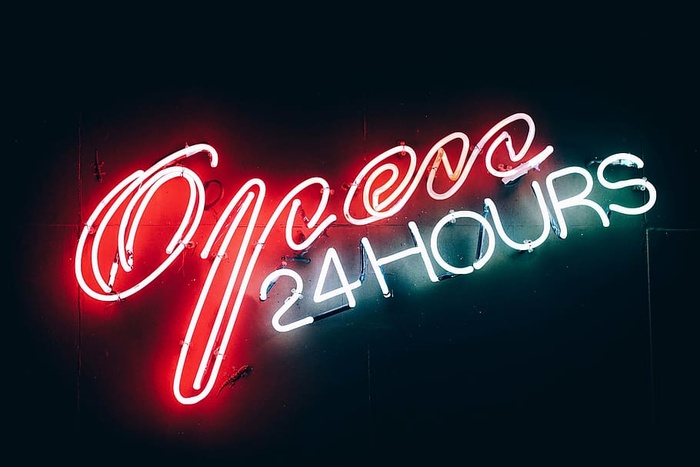 广告，广告，明亮，商业，黑暗，夜晚，外部，发光