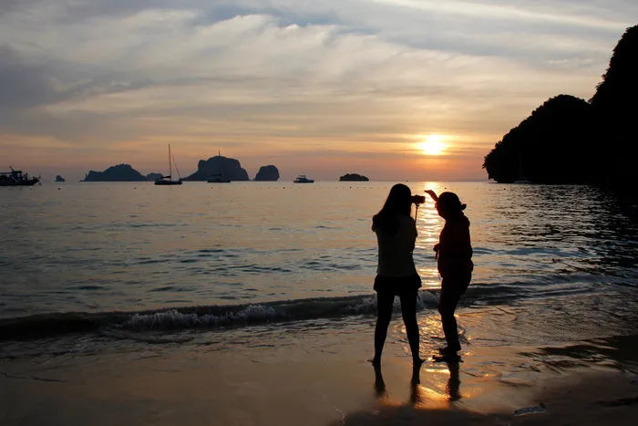 日落，快照，拍照，快照，m，手，摄影师，人