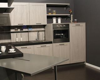 米色，木制，厨柜，厨房，厨师，家具，房子，室内