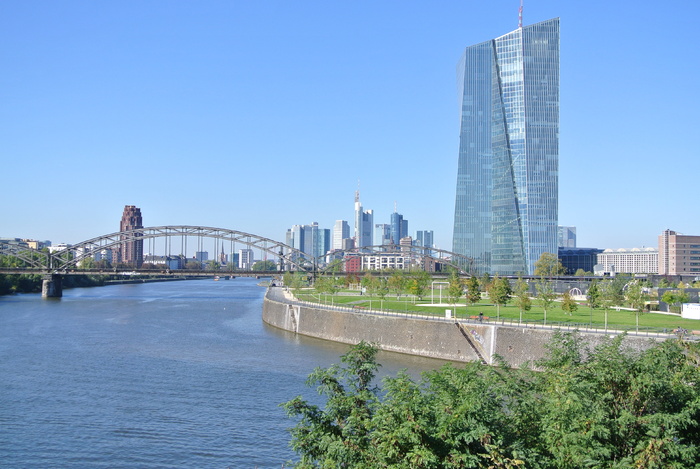 法兰克福，天际线，ecb法兰克福，建筑结构，建筑外观，城市，建筑