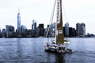 帆船，身体，水，城市，人，骑马，前进，朝向