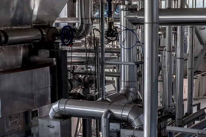 照片，灰色，工业，机器，基础设施，工业，管道，锅炉