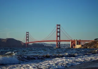 美国, 旧金山, 贝克海滩, 桥梁, 海洋, 里程碑, 天空, 连接