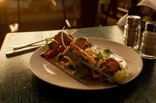 膳食、背景、菜肴、素食者、食物、茄子、蔬菜、食谱