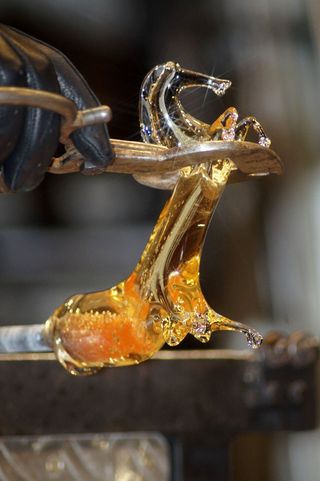 玻璃制造商，玻璃吹制，工艺，工作，产品，玻璃，热，釉料