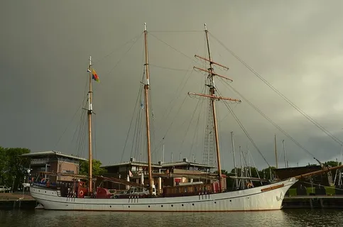 船，船，帆船，桅杆，帆船，划船，水，港口