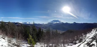 华盛顿州，火山，五号臂，雪，低温，冬天，山脉，天空