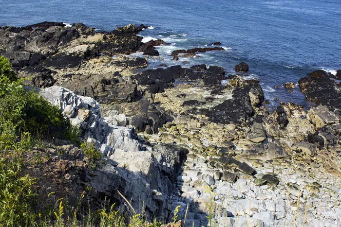 缅因州，岩石，海岸线，海岸，海洋，海岸，景观，水