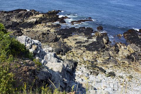 缅因州，岩石，海岸线，海岸，海洋，海岸，景观，水