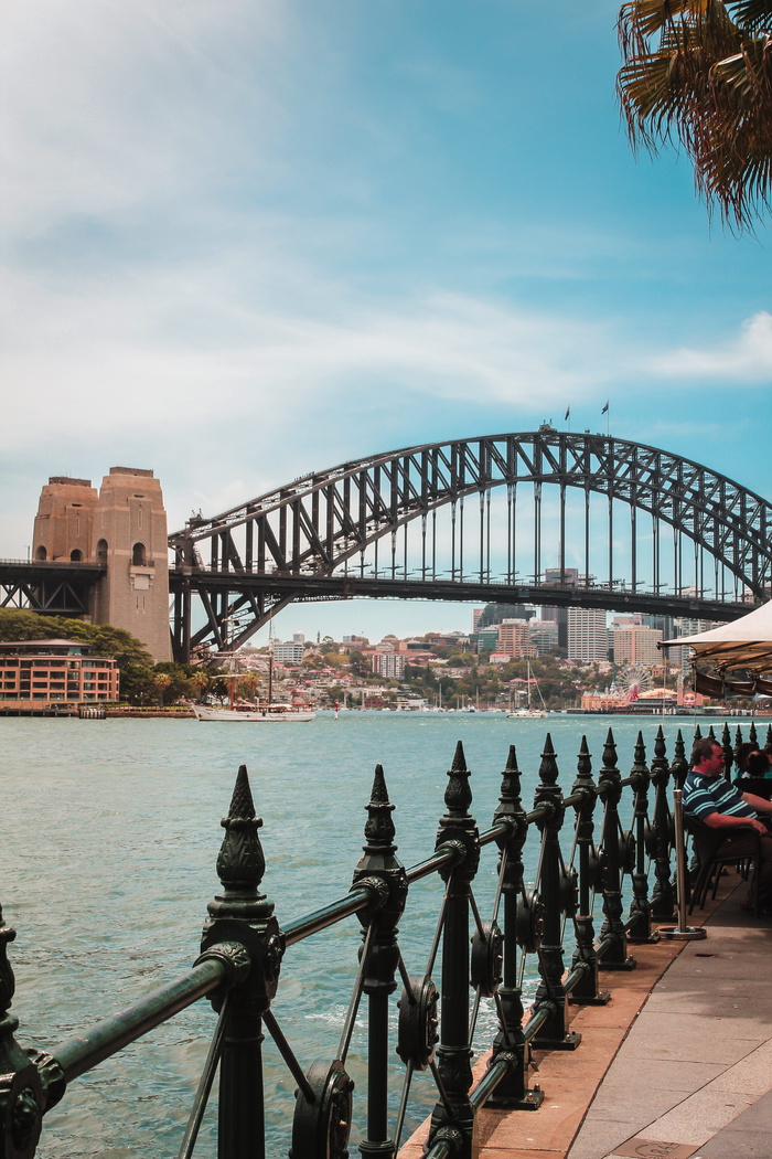 悉尼, 澳大利亚, ​​环形码头, 城市, circularquay, 船, 桥, harbourbridge