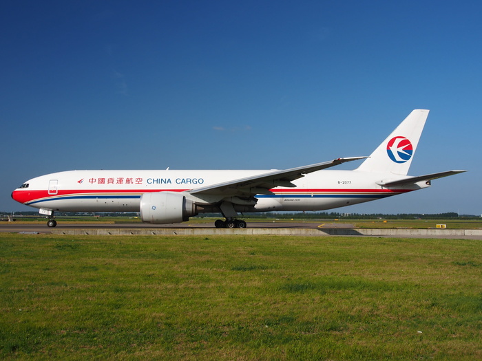 白色，红色，中国货机，蓝色，天空，中国货运航空公司，波音777，飞机