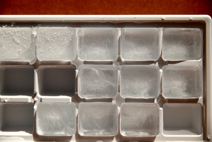 冰、冷、水、冷冻、冰箱、室内、特写