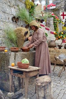 传统、工人、贸易商、水果、蔬菜、农产品、市场、新鲜