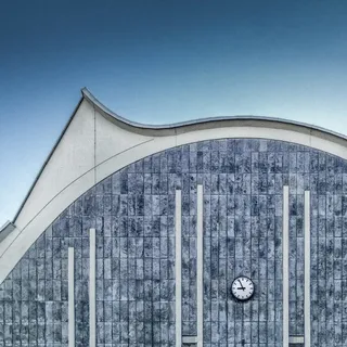 构建, 时钟, 外部, 弧, 圆形, 体系结构, 立面, 石头