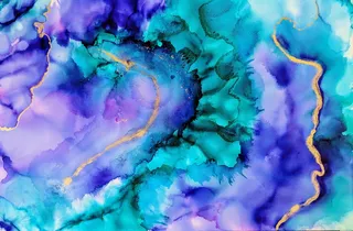 绿色和紫色插图