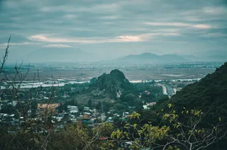 史诗，雾，雾，树，风景，山，城市，城市