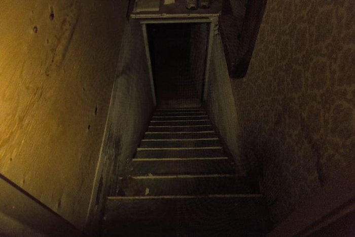加拿大，马斯科卡，楼梯，台阶和楼梯，室内，建筑，无人，幽灵