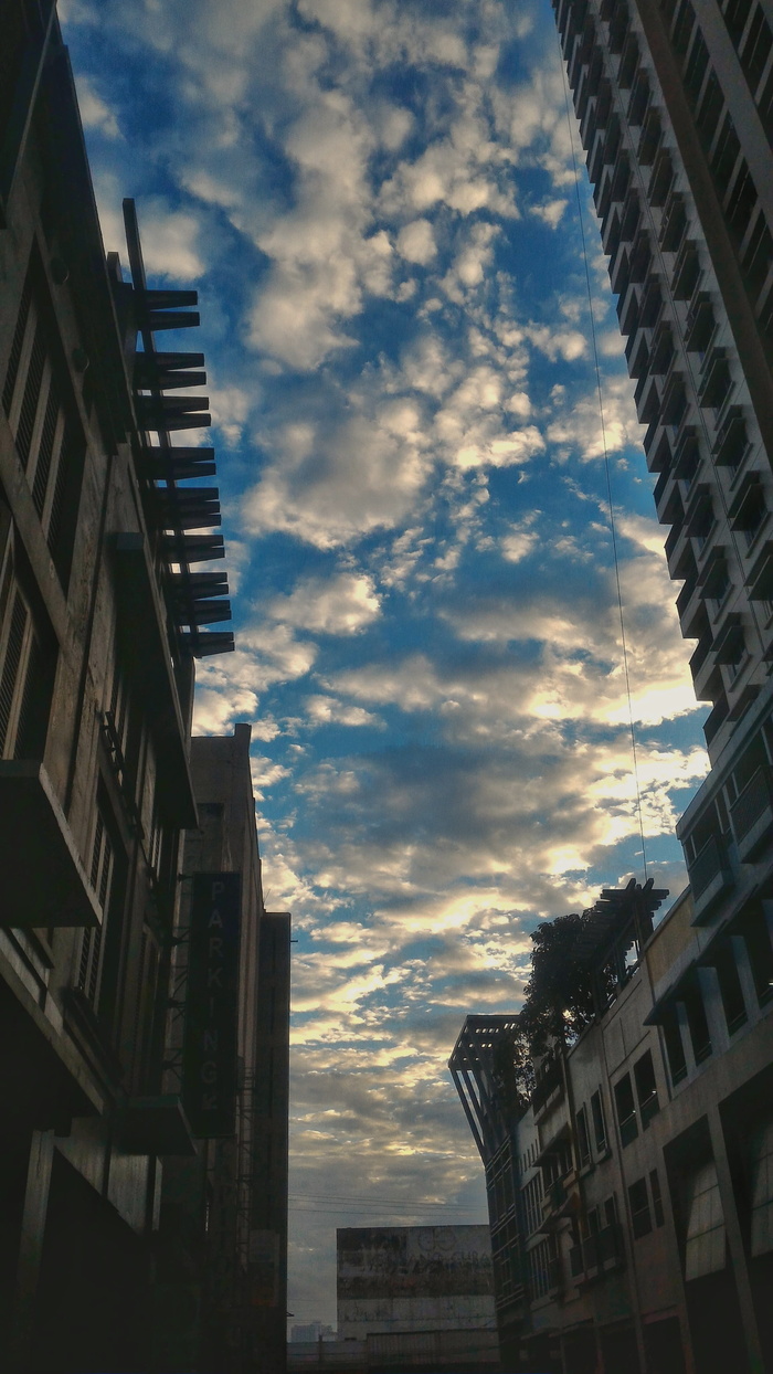 菲律宾，奎松市，索科罗，层云，早晨，建筑，街道，摩天大楼