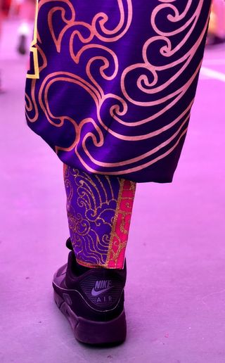 最小，闪光打印，打印，男人，人，站立，黄金，粉红色