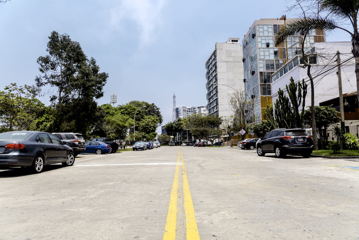 秘鲁，巴兰科区，空街，中中心街，晴天，人口普查，censo，利马